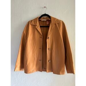 Henry Beguelin Brown Leather Jacket